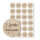 #detailverliebt 24 Aufkleber Freudentränen-Sammler I dv048 braun I Ø 4 cm I Set Freudentränen-Sticker Hochzeits-Sticker I Taschentuch Tränen Hochzeit Dekoration