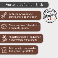 younikat Vatertagsgeschenk für Papa - Aufkleber-Set passend für Merci Schokolade -Bester Papa- zum Vatertag I selbstklebend I kreative Geschenkidee I ohne Schokolade I dv836