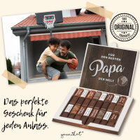 younikat Vatertagsgeschenk für Papa - Aufkleber-Set passend für Merci Schokolade -Bester Papa- zum Vatertag I selbstklebend I kreative Geschenkidee I ohne Schokolade I dv836