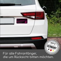 younikat Auto-Magnet-Schild Anfängerin I 20 x 10 cm I schwarz-pink I wetterfest UV-Schutzlaminat magnetische Rückseite I Fahranfänger-Schild Geschenk zum Führerschein I dv895