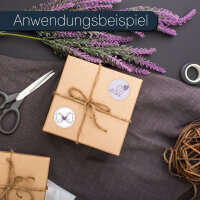 25 Hochzeits-Aufkleber I dv511 flieder I Ø 3,6 cm I Rund Set Freudentränen-Sticker Hochzeits-Sticker Geschenk-Aufkleber Gastgeschenk Mitgebsel lila