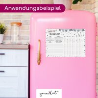 Haushaltsplan Konfetti Design I mit magnetischer Rückseite I DIN A4 I Whiteboard Putzplan abwischbar I To-Do-Liste für den Haushalt Familie WG I dv935