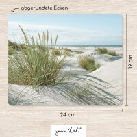 younikat Mauspad Dünen I 24 x 19 cm Mousepad in Standard-Größe I rutschfest I Urlaub Reise Strand Landschaft I mit Oberflächenschutz I für Büro und Gaming I dv946