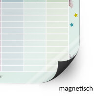 Stundenplan Pferd und Pony I abwischbar I mit magnetischer Rückseite in Pastell-Farben I DIN A4 I zum Schulanfang I für Mädchen I magnetisch wiederbeschreibbar I dv977