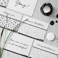 12er-Postkarten Set | Dots | DIN A6 | Geburtstagskarte | ohne Linien | dv_1041