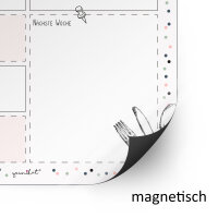 Magnetischer Menüplaner in DIN A4 I Essensplaner im Konfetti Motiv für die ganze Familie I Wochen-Übersicht I abwischbar und wieder beschreibbar I dv1136