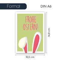 15 Oster-Karten mit Hasenohren I dv_032 I DIN A6