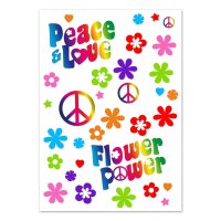 Peace&Love Aufkleber - Sticker Bogen