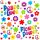 Aufkleber Set Flower-Power I Peace and Love bunt Bogengröße 4x DIN A6 I kfz_711