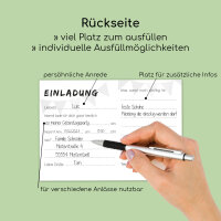 12 Einladungskarten zum Kindergeburtstag mit Tier Motiven - dv_1165 Dschungeltiere mit Umschlägen