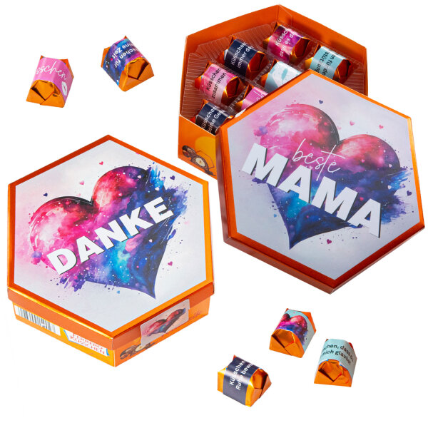 younikat Aufkleber-Set passend für Küsschen Pralinen - Danke Beste Mama Muttertag I dv_1190
