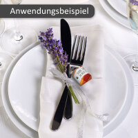 60er Aufkleber-Set Schön, dass du da bist - Gastgeschenk passend für Küsschen Pralinen I Herz I Rechteckig I dv_1354