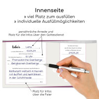younikat Konfirmation Einladungskarten I 20 Karten mit Umschlägen I Konfirmation Einladungen zum Ausfüllen I Rot Rosa Mädchen I dv128