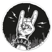 Mauspad rund 22 cm Rock Metal