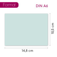 younikat DIN A6 Papier 80 g/m² I 500 Blatt in hell-blau I Kopierpapier Blanko Rezeptpapier I dv_1505