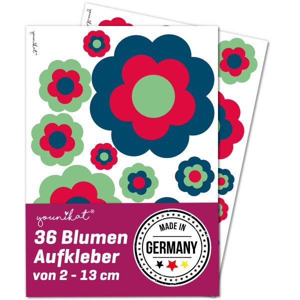 Prilblume Blau-Rot-Mint