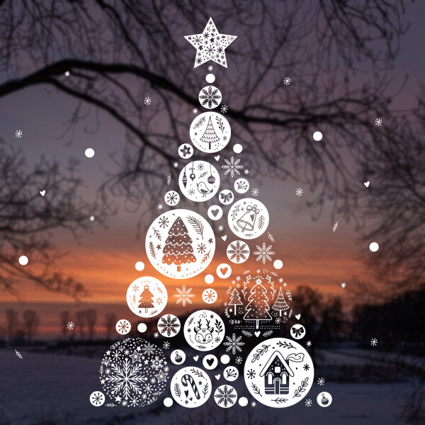 Fensterbild DIY Weihnachtsbaum