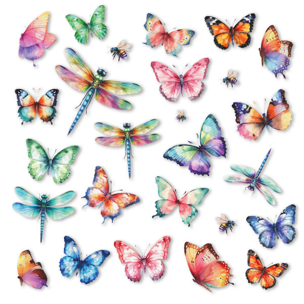 Schmetterlinge Libellen bunt