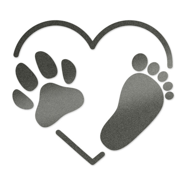 Pfote Fuß Anthrazit 10 cm