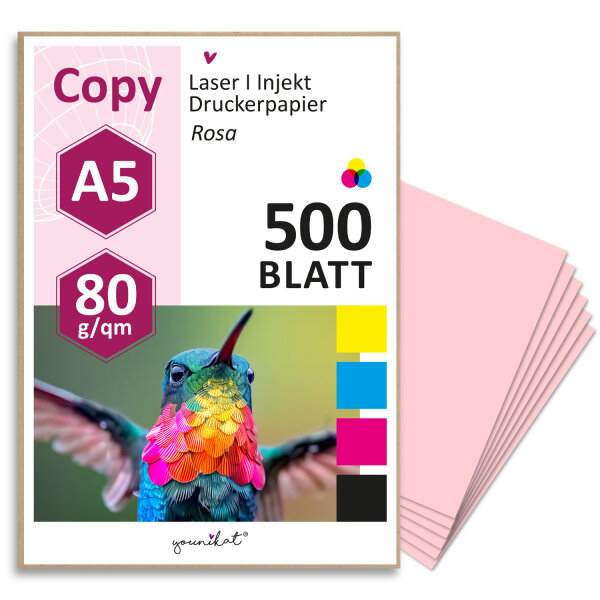 DIN A5 I 500 Stk I Rosa