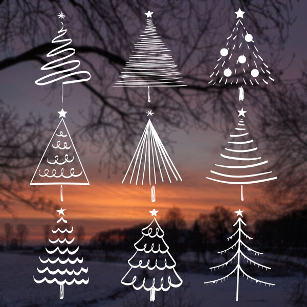 Weihnachtsbäume 9 Stück