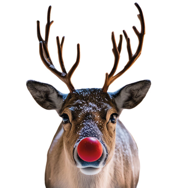 Rentier mit roter Nase