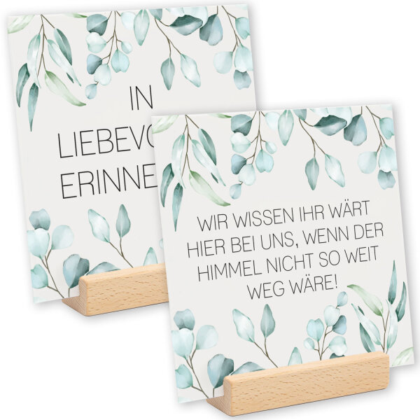 2er Set Schilder Eukalyptus 15 x 15 cm