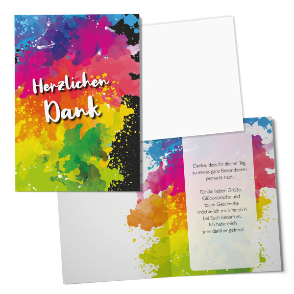 Danksagungskarte mit Innentext